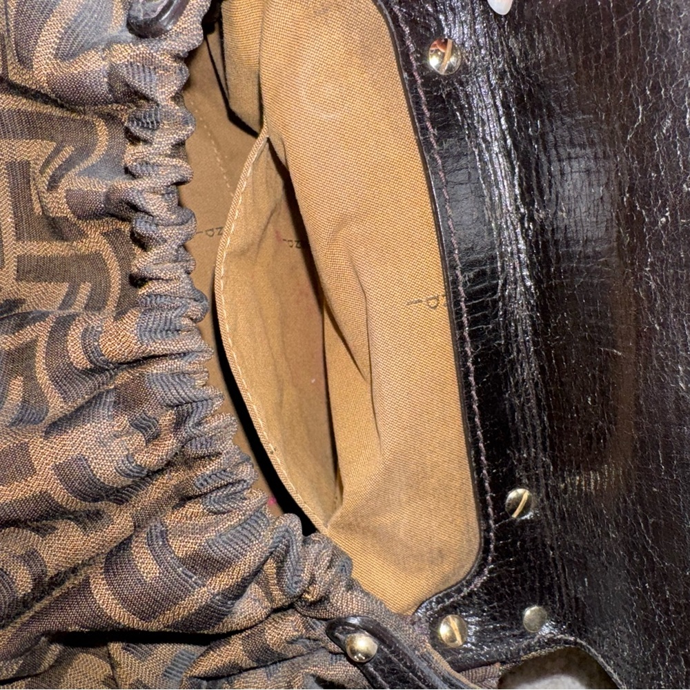 Fendi Brown and Black Satchel with Iconic Monogram - Picture 5 of 11